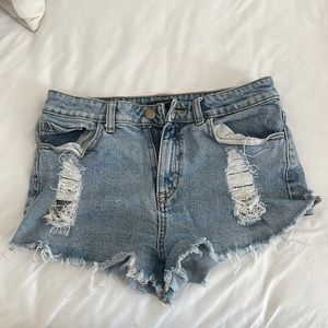Forever 21 distressed denim shorts